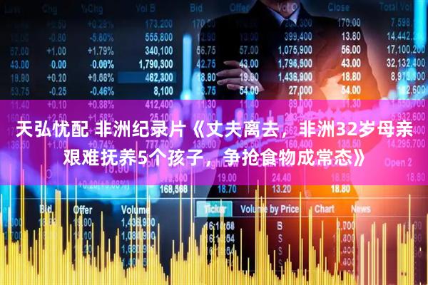 天弘忧配 非洲纪录片《丈夫离去，非洲32岁母亲艰难抚养5个孩子，争抢食物成常态》