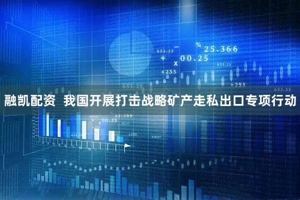 融凯配资  我国开展打击战略矿产走私出口专项行动