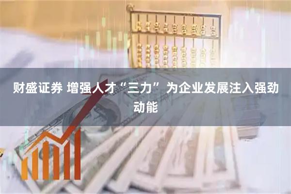 财盛证券 增强人才“三力” 为企业发展注入强劲动能