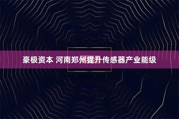 豪极资本 河南郑州提升传感器产业能级
